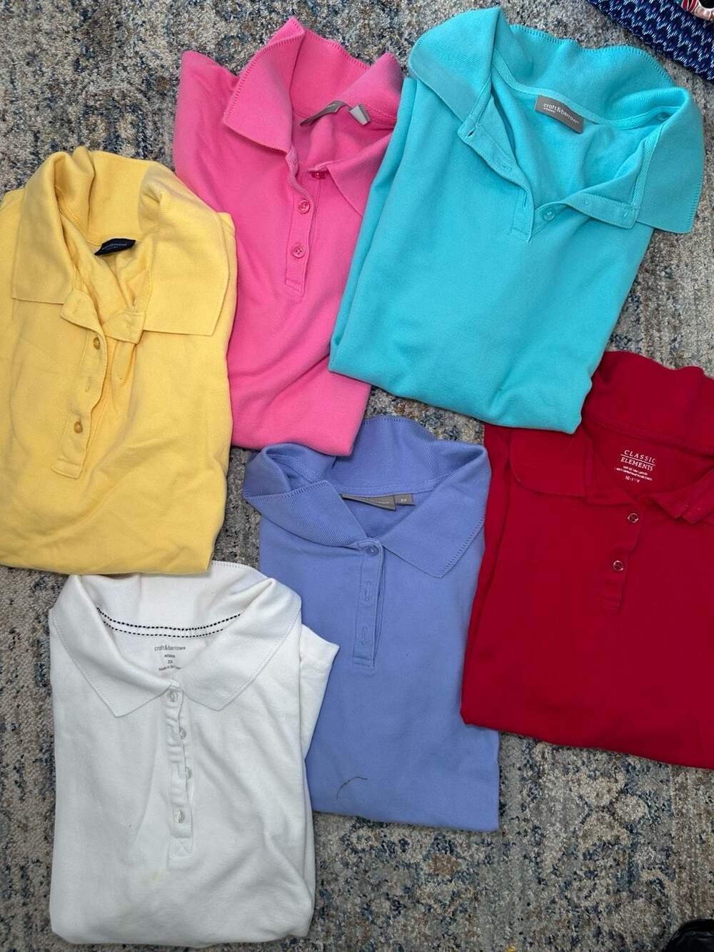 2X Bundle! Westbound Woman Yellow Short Sleeve Polo Shirt Size 2X